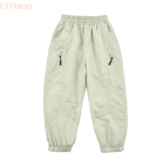 LYHaoo Boys Pants Outdoor Windproof Rain Pants For Kids Hiking Skiing Softshell Trousers Childrens Sports Play Casual Winter Thermal Snow Cargo Pants for Boys(Yellow)