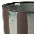 thumbnail image 4 of Benjara BM237099 Striped Ceramic Vase with Flared Base, Brown & Off White, 4 of 5