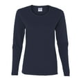 thumbnail image 1 of Gildan Heavy Cotton T-Shirt for Women Long Sleeve Scoop Neck Fit Cotton Shirt, 1 of 5