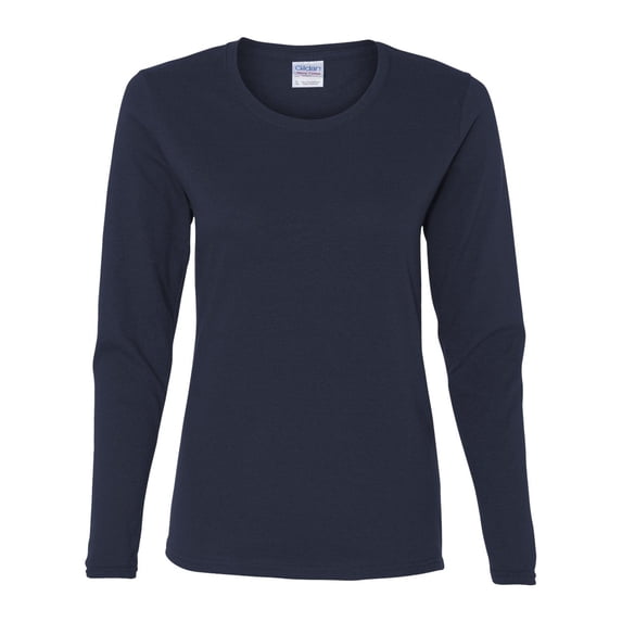 Gildan Heavy Cotton T-Shirt for Women Long Sleeve Scoop Neck Fit Cotton Shirt