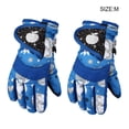 thumbnail image 2 of Bearachild 2 piezas de guantes de nieve para niños, artículos deportivos antideslizantes, guantes gruesos para deportes de invierno a prueba de viento, Suministros térmicos azul M Bearachild HA059843-07B, 2 of 6