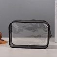 thumbnail image 4 of Paquete de 2 neceser de maquillaje de viaje blanco + negro para mujeres y hombres, neceser de transporte compatible con la aerolínea del aeropuerto (para mayores de 12 años), 4 of 5