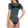 thumbnail image 4 of Easygdp Mandala Women'S Waist-Cinching Short-Sleeved Onesie, Olastic Onesiet,Snaps At Bottom,Easy To Put On And Take Off - Medium, 4 of 9