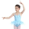 thumbnail image 2 of MSemis Kids Girls Spaghetti Straps Bowtie Ballet Dance Leotard Dress, 2 of 5
