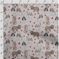 thumbnail image 3 of Soimoi Dog Print,Cotton Poplin, Sewing Fabric Sold by The Yard 42 Inch Wide,Sewing Craft Quilting/Quilt Making Fabric, Dusty Gray, 3 of 5