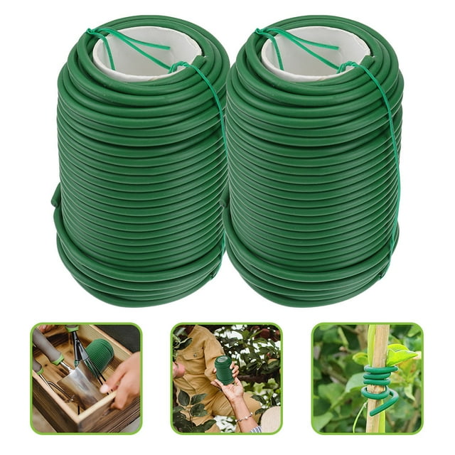 HEALEEP Attaches de Câble Robustes 2 Rouleaux pour Outils de Jardinage TPR et Fer 786x0.14x0.14 Po
