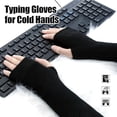 thumbnail image 3 of Yoyauz Women's Long Fingerless Gloves Arm Warm Knit Thumbhole Stretch, 3 of 5
