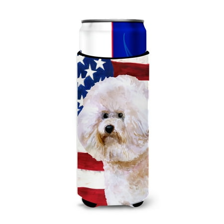 Bichon Frise #2 Patriotic Michelob Ultra Hugger for slim cans