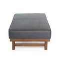 thumbnail image 7 of Temzyl Modern Microfiber Cocktail Ottoman with Wood Frame, Navy Blue and Walnut, 7 of 7