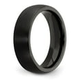 thumbnail image 6 of Edward Mirell Titanium Black Ti Domed Textured Lines 6mm Band, 6 of 8