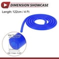 thumbnail image 5 of Unique Bargains 1 Pc for Air and Water Silicone Vacuum Tubing Hose High Temperature Automotive Vacuum Line 4Ft 3/16" 4mm ID 3.5mm Thickness Blue Silicone, 5 of 6