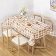 thumbnail image 3 of RAY STAR Checkered Tablecloth 60x84 inch Flannel Backing 100% Waterproof & Heavy Plastic Table Cover for Dining, Party, Farmhouse Dec., 3 of 3