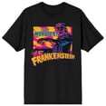 thumbnail image 7 of Universal Monsters It's A Monster Frankenstein Crew Neck Short Sleeve Men's Black T-shirt-4XL, 7 of 7
