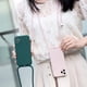 thumbnail image 4 of Adecuado para iPhone funda de teléfono móvil con cordón cruzado, funda de silicona para teléfono móvil, cuerda de collar con funda protectora suave a prueba de golpes blanca (iPhone14 Pro), 4 of 4