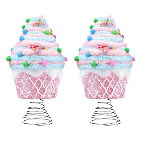QHUDLV Christmas Toppers, Christmas Tree Decorations, Tree Cake Topper Year Birthday Supplies For New Party (