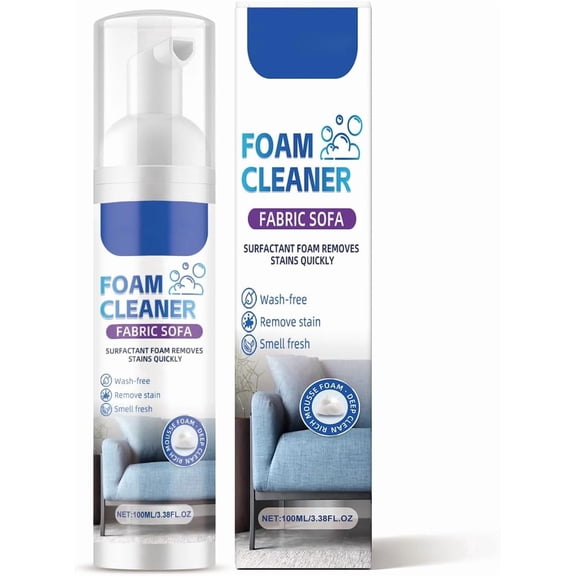 Kingfansion Fabric Sofa Cleaner Spray Stain Remover, New Year Furniture End Cleaning, Professional Household Supplies for Kitchen Car Patio Carpet Upholstery Leather Rv