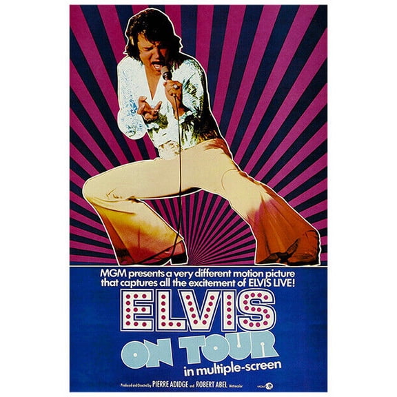Elvis on Tour - Elvis Presley - 1972 - Movie Poster - US Release #1 (8x12Inches(US/CANOnly))