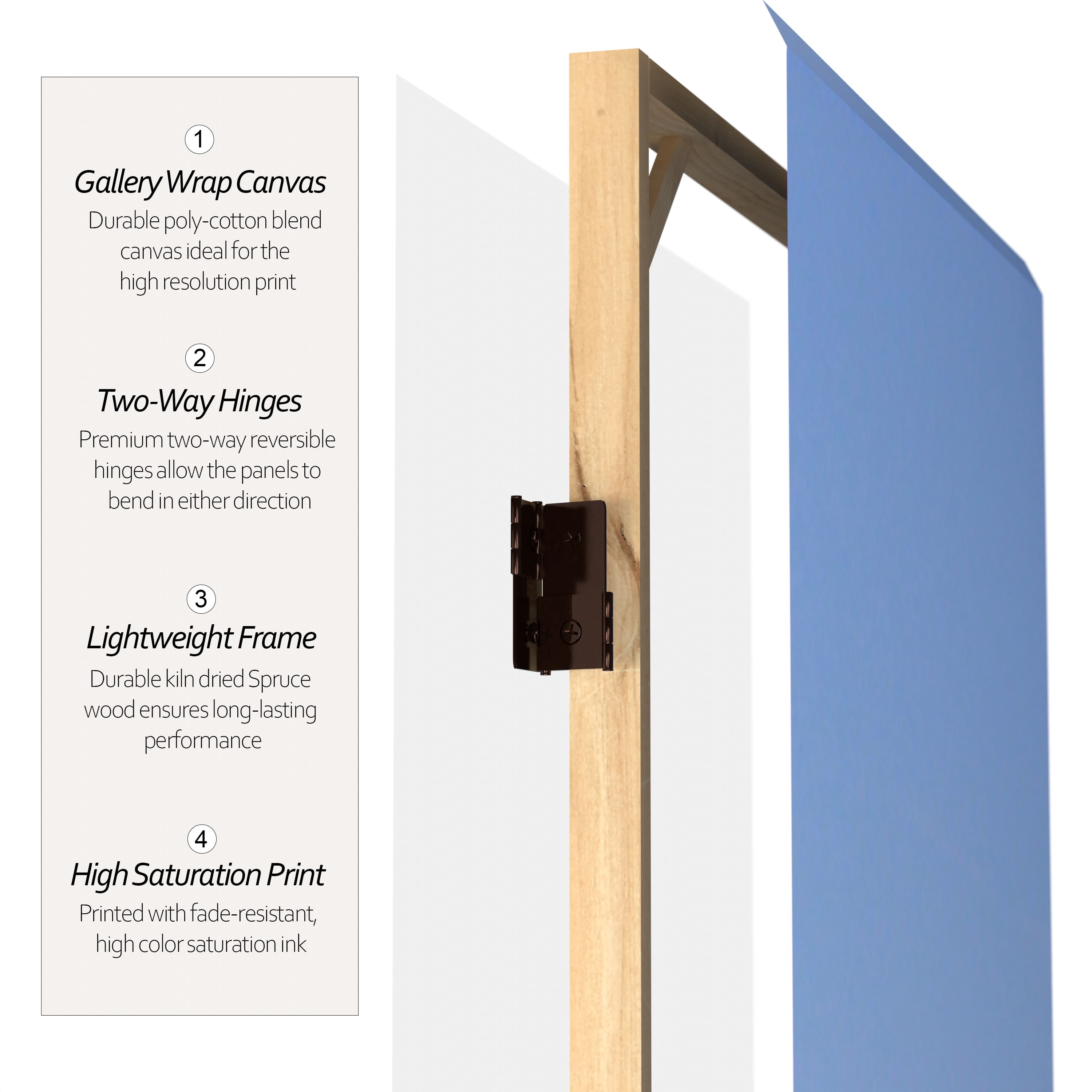 6 ft. Tall Double Sided Misty Mountain Canvas Print Partition Room Divider