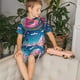 thumbnail image 4 of Balery Colorful Donut Conjunto de Pijama Infantil de Manga Corta con Estampado – Ropa de Dormir de Algodón Suave-Large, 4 of 6