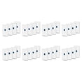 thumbnail image 1 of 8X 4x Plaque Murale Ethernet Cat6 Sortie 1 Port RJ45 Réseau Femelle à Femelle Coupleur Mural Prise Blanche & Bleue, 1 of 5