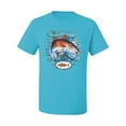 thumbnail image 2 of Red Fish Sciaenops Ocellatus Men's Graphic T-Shirt, Light Turquoise, 3XL, 2 of 3
