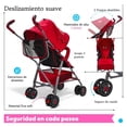 thumbnail image 3 of Carriola de bastón The Baby Shop compacta,frenos,arnés,8 llantas Rojo, 3 of 6