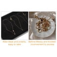 thumbnail image 5 of 1 Pcs Velvet Necklace Jewelry Tray Stackable Tray Showcase for Necklace Pendants Black, 5 of 6