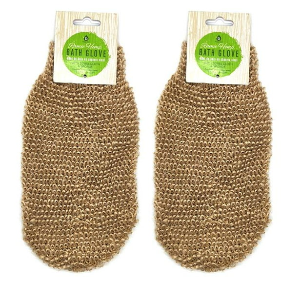 2pack Bath Glove Natural
