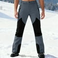 thumbnail image 3 of qucoqpe Mens Snowsports Cargo Pants Insulated Snow Ski Pants Winter Colorblocked Fleece Lined Waterproof Snowboarding Trousers, 3 of 8