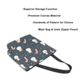 thumbnail image 3 of FORMRS Womens Canvas Tote Bag with Zipper Inner Pocket Shoulder Handbag, Playful Winter, 3 of 7
