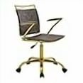 thumbnail image 3 of Modway Fuse Metal Adjustable Office Chair, Faux Leather and Gold, Webbed Back, Brown, 3 of 4
