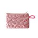 thumbnail image 2 of Cute Quilted Heart Makeup Bag Lightweights Small Cosmetic Pouch Portable Coin Purse Earphone Organizer For Girls Students, 2 of 6