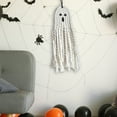 thumbnail image 4 of Boho Cute Ghost Halloween Decor, Handmade Woven Hanging Ornaments for Indoor and Outdoor Party Decorations, Fall Spooky Decor for Home Front Door, Window, Wall, Yard, Tree, Car, and Garage, 4 of 4