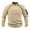 Khaki, variant on Qingpeng Pullover T Shirts for Men Solid Round Neck Long Sleeve Shirt Casual Slim Top