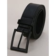 thumbnail image 1 of 1pc Men's Casual Black Square Buckle Pu Leather Belt Suitable For Daily Use, 1 of 4