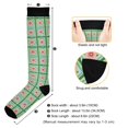 thumbnail image 3 of FORMRS Womens Knee High Socks Casual Long Thick Travel Daily Wear, 1 Pair, Green Blossom Mosaic, 3 of 6
