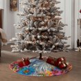thumbnail image 4 of Bingfone Christmas Tree Skirt Mat Christmas Decoration Interior 36" -Oil Painting Sunflower Puppy, 4 of 6