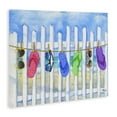 thumbnail image 3 of Stupell Industries Summer Clothesline with Flip Flops Canvas Wall Art design by Paul Brent, 16 x 20, 3 of 7