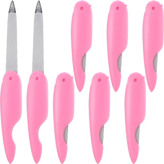 EXLEAF pcs Metal Folding Nail File Double Side Buffer Manicure 8 Fingernails Toenails