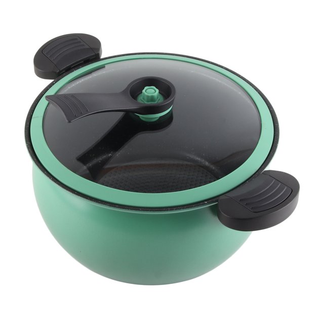 Autocuiseur Micro Pression, Pot à Soupe Antiadhésif Grande Capacité Multifonctionnel avec Couvercle en Verre, Pot à Ragoût Universel pour Cuisine