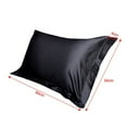 thumbnail image 3 of ODOMY 2pcs Solid Color Silk Satin Standard Pillow Case Cushion Cover Pillowcase Home Decor(No Filler， Only Pillowcase), 3 of 10