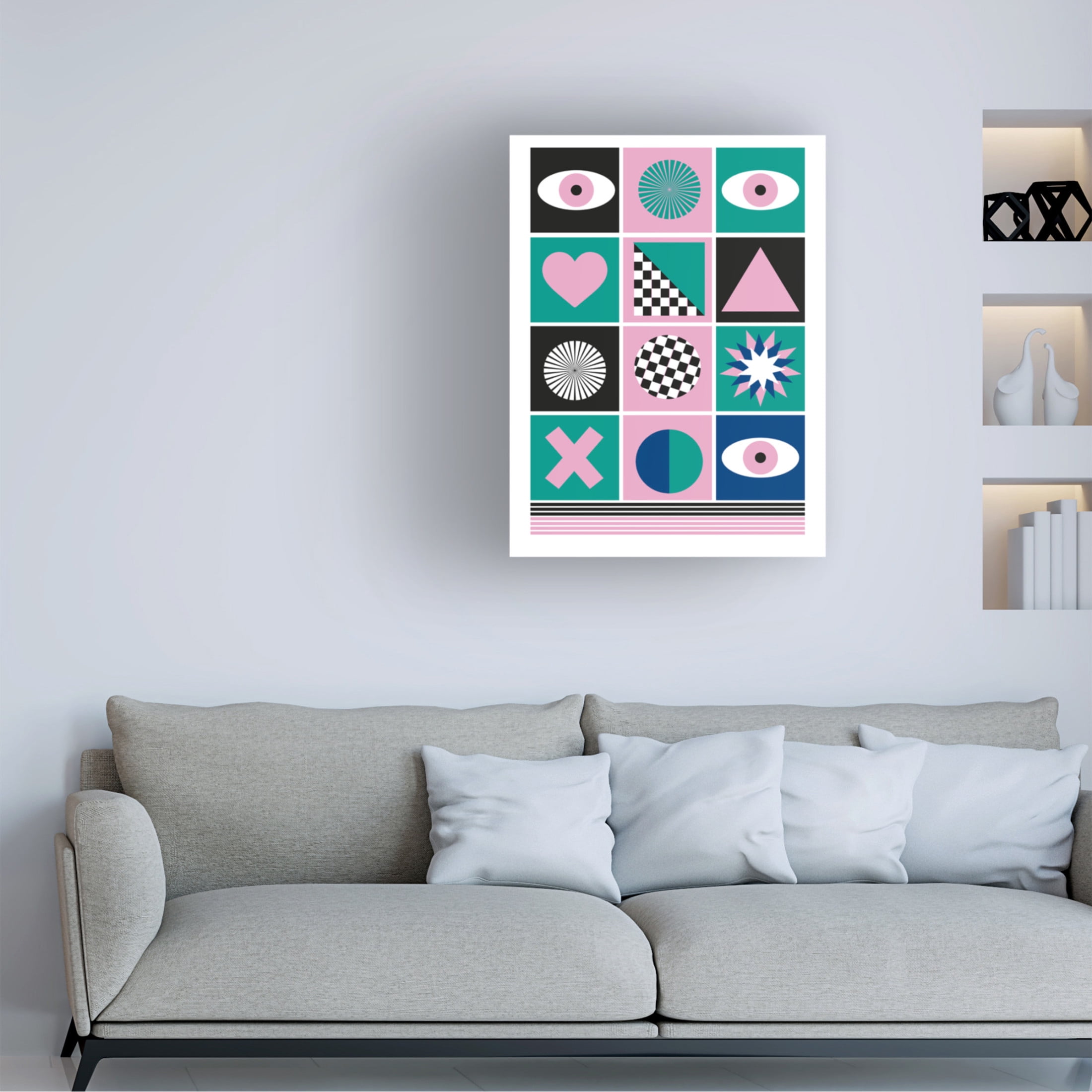 Trademark Fine Art SERGIO ORTIZ GEOMETRIC III Canvas Wall Art