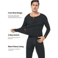 thumbnail image 3 of ANYFIT WEAR Men's Thermal Underwear Long Johns Set Fleece Lined Base Layer Warm Top&Bottom for Cold Weather Black L, 3 of 7