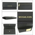 thumbnail image 5 of Michael Kors Womens Jet Set Travel Large Trifold Leather Wallet, Black, 5 of 6