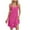 Hot Pink1, variant on yillto Swimsuit Cover up for Women Hollow out Summer Sleeveless Crewneck Short Dress Tank Bikini Coverups