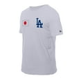 thumbnail image 2 of Men's New Era White Los Angeles Dodgers Japanese Flag T-Shirt, 2 of 4