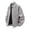 #525-Gray, variant on Men Patchwork Suede Corduroy Collar Jacket Full Zip Long Sleeve Retro Casual Outerwear Gray M Gift