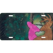 Offset Deer and Buck Camouflage Couple Plate