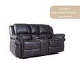 thumbnail image 6 of Pemberly Row 3-Piece Living Room Set Faux Leather Sofa Set in Gray, 6 of 7