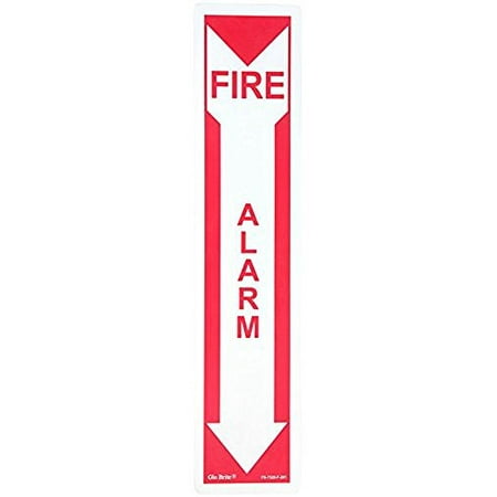 JESSUP FS-7520-F-201 FIRE SIGN- GLOW IN THE DARK- PEEL AND STICK- RED